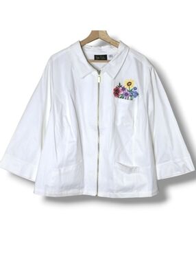 Bob Mackie Women's Jacket Size 3X Floral Embroidered NWT